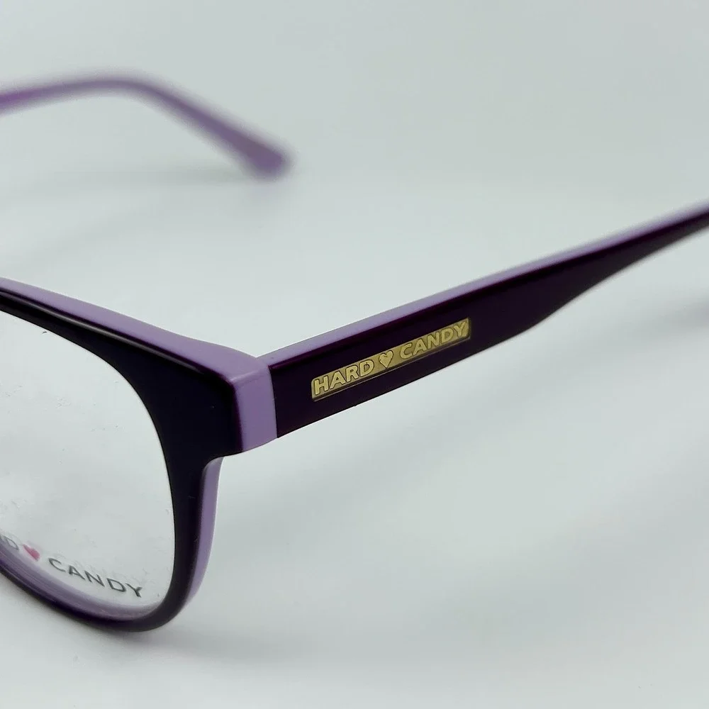 Hard Candy HC43 LAV Womens Eyeglasses Frame Purple Plastic Full Rim 52-18-135mm
